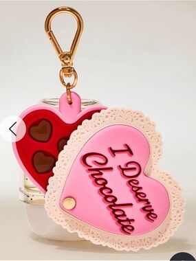 Bath & Body Works I Deserve Chocolate Pocketbac Holder Opens Up NWT